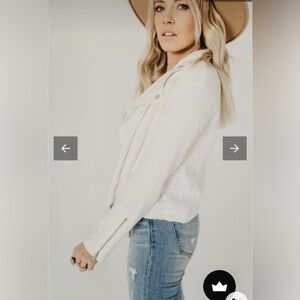 BNWOT CJLA asymmetrical white jacket